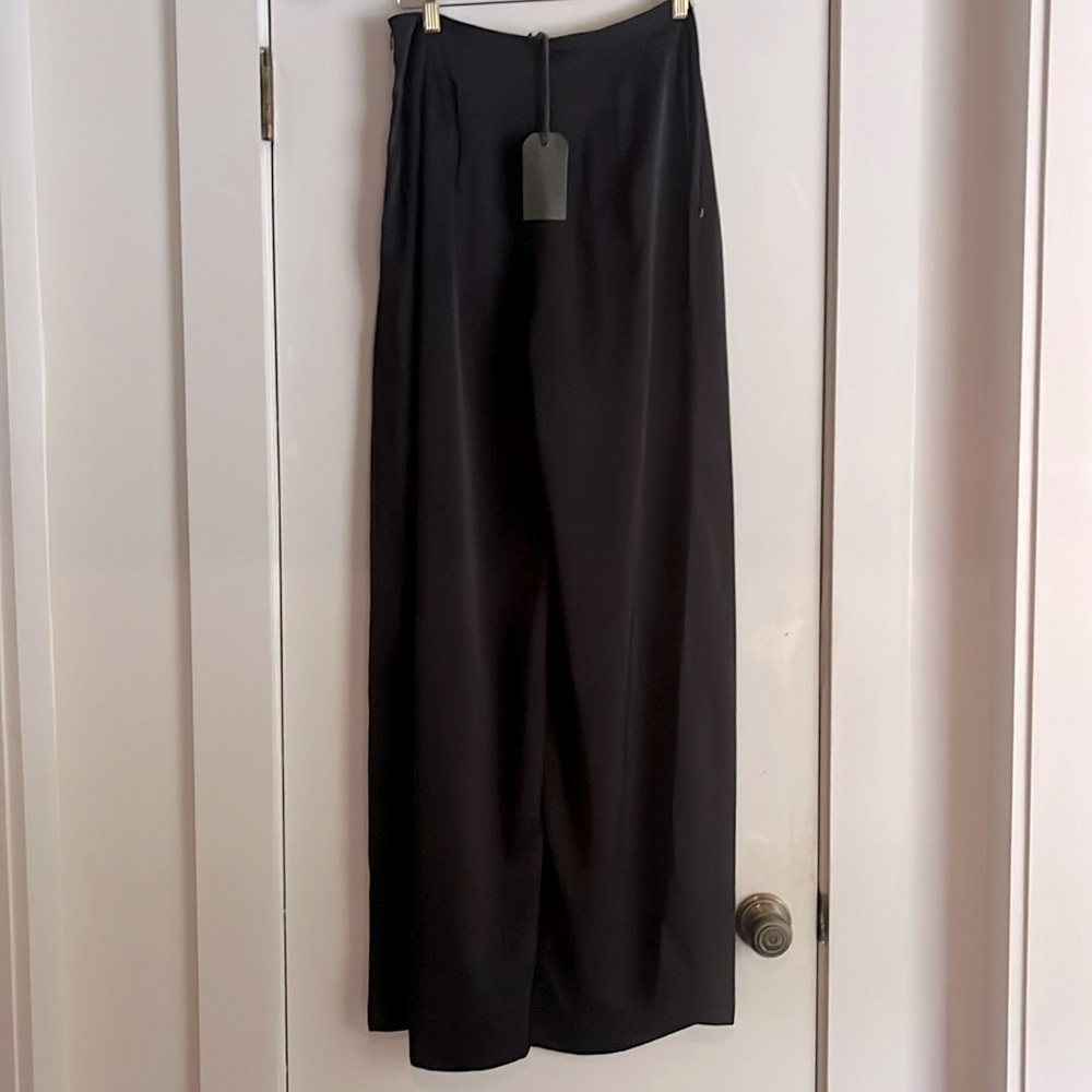 AllSaints CODY High Rise Wide Leg Trouser Pants in Black Size 2 - Picture 4 of 11
